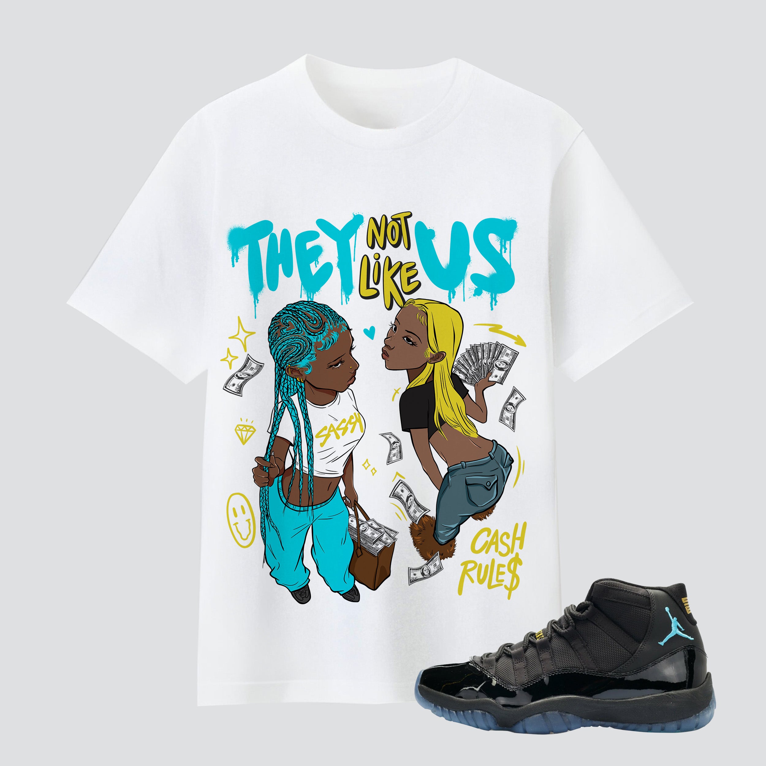 11s Gamma Blue They Not Like Us Premium T-shirt
