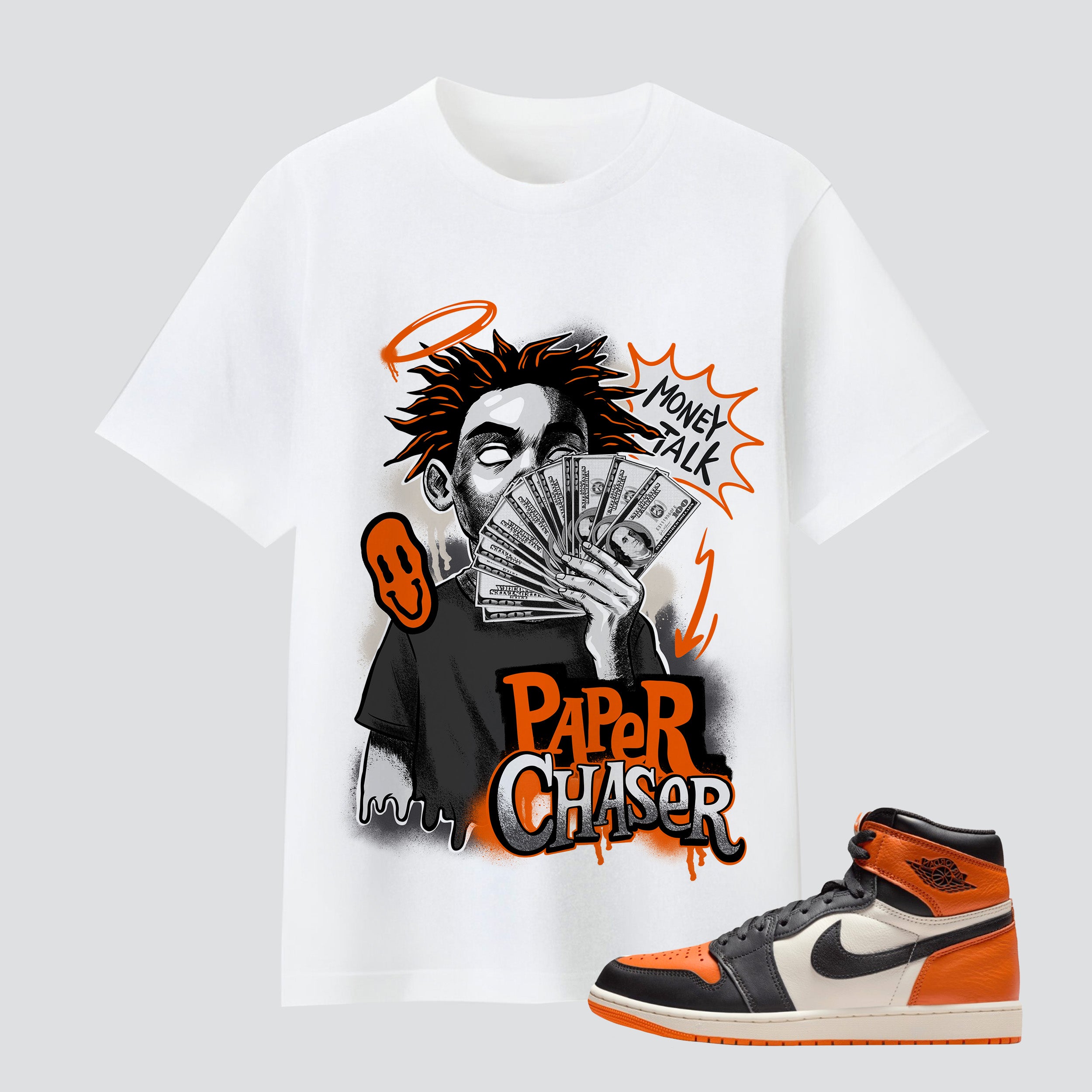 1 Retro High OG Shattered Backboard Paper Chaser Premium T-shirt