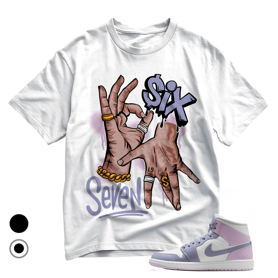 1s White Indigo Haze Six Seven Premium T-shirt